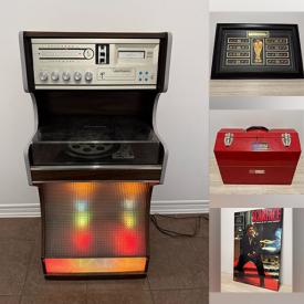 MaxSold Auction: This online auction features Coca-Cola collectibles, toys, sports collectibles, small kitchen appliances, children’s books, wooden trains, decanters, Elvis collectibles, digital keyboard, video games, CDs, vinyl records, skateboard, stereo components, DVDs, monitor, Star Wars collectibles, games, and more! \n