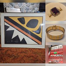 MaxSold Auction: This online auction features silver & gold jewelry, Mexican jewelry, costume jewelry, art glass, Southwestern pottery, Depression glass, decorative plates, insulators, Coca-Cola collectibles, rock tumbler, collector plates, cameras & lenses, small kitchen appliances, vinyl records, CDs, small kitchen appliances, toys, play kitchen, bar stools, aquarium, upright piano, and more!