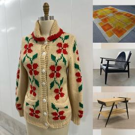 MaxSold Auction: This online auction features director chairs, sewing notions, area rugs, collector Barbie, fabric, vintage rotating shop display, men’s & women’s clothing, MCM lounge chair, outerwear, vinyl records, women’s footwear, sports trading cards, Cesca chairs, kids’  & baby clothing, graphic t-shirts, and more!