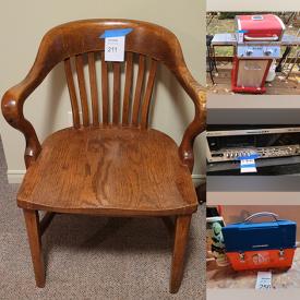 MaxSold Auction: This online auction features men’s clothing, outerwear, games, desk & chair, office supplies, area rug, sofa bed, binoculars, Depression glass, art pottery, chest freezer, sports collectibles, printer, metal wall art, stained glass light, vintage Bossons heads, lockers, vintage tins, vintage radios, sports trading cards, DVDs, vintage sports equipment, vinyl records, home electronics, hand tools, stereo components, patio furniture, chandelier, vintage marbles, hardware, BBQ grill, and more!