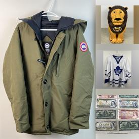 MaxSold Auction: This online auction features puzzle, women’s clothing & footwear, sports collectibles, power & hand tools, wood carvings, outerwear, stamps, toddler toys, sports trading cards, art glass, video game console, watches, fitness gear, perfume bottles, teacup/saucer sets, cookie jar, small kitchen appliances, air purifier, steins, beauty appliances, DVDs, sports apparel, men’s clothing, banknotes, and more!