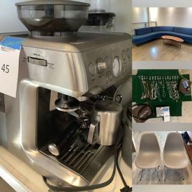 MaxSold Auction: This online auction features desks, sofa sleeper, men’s & women’s clothing & footwear, office supplies, sectional sofa, Eames chairs, small kitchen appliances, pet products, patio furniture, garden art, garden tools, area rugs, adjustable bed, fabric, printer, golf clubs, Breyer collectibles, fitness gear, collectible Barbies, comics, costume jewelry, and more!