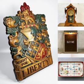 MaxSold Auction: This online auction features vintage clocks, vintage Toby jugs, Pokémon collectibles, Blue Mountain pottery, Carnival glass, vintage tabletop hockey game, vintage steins, stained glass lamp, comics, children’s books, metal detectors, vintage posters, Lusterware, antique book, hand tools, vintage breweriana, art books, art pottery, trinket boxes, art glass, vintage bar mirrors, West German pottery, uranium glass, antique communion caddie, and more!