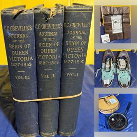 MaxSold Auction: This online auction features ukuleles, exercise equipment, kids’ guitar, skis, craft supplies, antique books, collector plates, monitor, toys, snowshoes, tents, gold & costume jewelry, Wade figurines, loose gemstones, children’s books, sports collectibles, camera & lens, hockey skates, collector spoons, sports trading cards, and more!