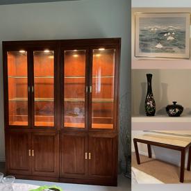 MaxSold Auction: This online auction features TVs, brass table lamp, Royal Doulton figurines, adjustable bed, marble-top table, china cabinets, area rug, patio furniture, Robert White prints, Lladro figurine, dehumidifier, refrigerator, art pottery, small kitchen appliances, and more!