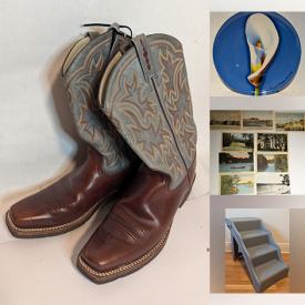 MaxSold Auction: This online auction features perfume bottles, new beauty products, eyeglasses, costume jewelry, Seth Thomas mantel clock, crock, decorative plates, art glass, planters, small kitchen appliances, pet products, table linens, fashion scarves, women’s clothing & footwear, vintage postcards, buttons, porcelain dolls, games, vinyl records, home health aids, and more!\n