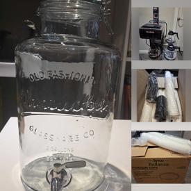 MaxSold Auction: This online auction features small kitchen appliances, to-go containers & cutlery, cookie jars, wicker baskets, saucepan, stock pots, cookie sheets, office supplies, storage racks, and more!