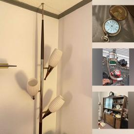 MaxSold Auction: This online auction features gold, silver, & costume jewelry, small kitchen appliances, Seth Thomas clock, planter, canning jars, Fenton glass, Carnival glass, collector plates, stereo components, vinyl records, TV, exercise equipment, games, oil lamp, perfume bottles, model vehicles, glass Christmas ornaments, MCM lighting, skis, cedar chest, sewing notions, sewing machine, sleeper sofa, antique books, patio furniture, power & hand tools, air compressors, garden tools, chipper, lawnmower, bike, ladders, and much, much, more!!!
