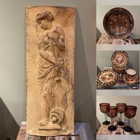 MaxSold Auction: This online auction features antique Staffordshire figures, decorative plates, transferware, Mexican pottery, teacup/saucer sets, Lustreware, blue & white items, Imari porcelain, and more!