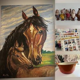 MaxSold Auction: This online auction features inkwell, antique Mud men, vintage wind-up toy, Disney collectibles, women’s clothing, children’s books, S & P shakers, transferware, vintage baby clothes, ukulele, Le Creuset, stamps, and more!