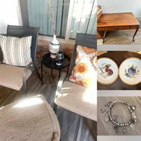 MaxSold Auction: This online auction features extendable desk & chair, craft supplies, yarn, decorative plates, patio furniture, women’s clothing, flatware, silver & costume jewelry, and more!