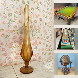 MaxSold Auction: This online auction features DVDs, collector plates, vinyl records, pool table, shuffle board, sports collectibles, mini fridge, vintage trainset, power & hand tools, vintage wringer washing machine, lawnmower, patio furniture, teacup/saucer sets, Carnival glass, small kitchen appliances, French Provincial vanity, art glass, men’s clothing & footwear, Christmas village, perfume bottles, cookie jar, sports trading cards, games, art pottery, Blue Mountain pottery, Napoli collection, fitness gear, and more!