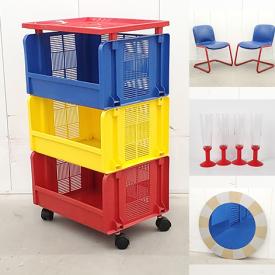 MaxSold Auction: This online auction features vintage cantilever chairs, swivel armchair, vintage industrial floor lamps, vintage cookie jar, Depression glass, oil lamp, art glass, novelty teapot, outerwear, women’s clothing & shoes, decanter set, and more!