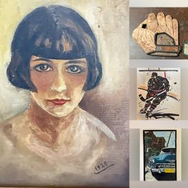 MaxSold Auction: This auction features MCM Teak Clock, Signed Prints, Dressers, Original Art, Leather Sofa, Dolls, Pewter Pitcher, Limoges Dinnerware, Film Camera, Pottery,  Inversion Table, Lamps, Folding Tables, Art Deco Armoire, Dyson Fans, Quilt, Guitar, Storage Cabinet, CCM Jerseys, Soapstone Carvings, Hockey Cards, Trundle Bed, Garden Tools, Jays 2025 Towel  and much much more!