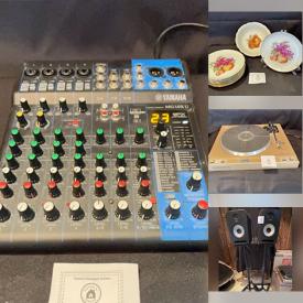 MaxSold Auction: This online auction features teacup/saucer sets, Limoges, vintage cream pitchers, trinket dishes, harmonica, Stuart crystal, art pottery, decanters, Royal Doulton figurines, antique planter, stereo components, video game console, desktop computer, and more!