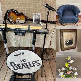 MaxSold Auction: This online auction features fireplace mantle, pendant lights, costume jewelry, antique display case, antique charcoal portraits, video game console, games & accessories, antique steamer chests,  bucket chair, and more!