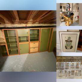 MaxSold Auction: This online auction features area rugs, glass/brass tables, Royal Doulton figurines, Waterford crystal, decanter set, Roy McMurtry paintings, games, Lladro figurines, Moorcroft, jade carving, Evesham, teacup/saucer sets, telescope, collector plates & spoons, corner desk, small kitchen appliances, home electronics, golf clubs, power & hand tools, modular storage, patio furniture, planters, and more!!