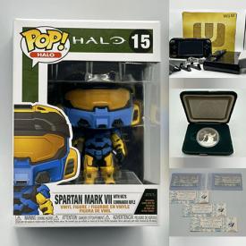 MaxSold Auction: This online auction features video game consoles & video games, Funko Pops, coins, comics, action figures, sports trading cards, Star Wars collectibles, games, Dept 56 buildings, silver jewelry, Swarovski jewelry, sports collectibles, collectible autographs, vinyl records, Pokémon collectibles, puzzles, DVDs, men’s & women’s clothing, and more!