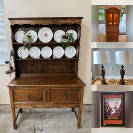 MaxSold Auction: This online auction features antique buffet, secretary cabinet, antique rocking chair, 4-poster bed, kitchen table & chairs, leather furniture, antique irons, antique hutch, bar stools, and more!