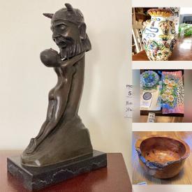 MaxSold Auction: This online auction features games, office supplies, small kitchen appliances, men’s clothes, DVDs, steins, collector plates, Waterford crystal, antique Majolica, Dept 56 buildings, Depression glass, Bunnykins, Beatrix Potter collectibles, decanter, wood carvings, art glass, Willow Tree figurines, blue & white ceramics, hardwood bowls, and more!