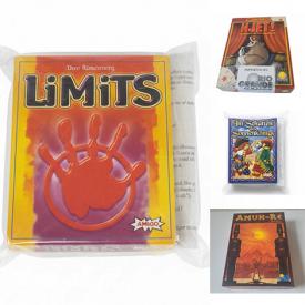 MaxSold Auction: This online auction features board games, dice games, card games, puzzles, chess set, vintage pinball games, strategy games, comics, graphic novels, joke books, DVDs, and much, much, more!!!