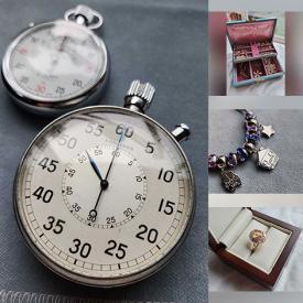 MaxSold Auction: This online auction features silver & costume jewelry, pewter jewelry, pocket & wrist watches, stamps, craft supplies, decorative plates, kids’ clothing, women’s clothing & footwear, puzzles, children’s books, and more!