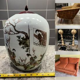 MaxSold Auction: This online auction features teacup/saucer sets, decanter, garden art, small kitchen appliances, MCM wall unit, games, Raku pot, novelty teapots, TV, glass table, art pottery, Samovar, planters, and more!