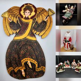 MaxSold Auction: This online auction features Christmas items, including art glass, DVDs, nutcrackers, craft supplies, cards, pewter ornaments, decorations, glass ornaments, music boxes, Jim Shore figure, stockings, porcelain doll, lighting, angel collection, village houses, Keepsake ornaments, and more!