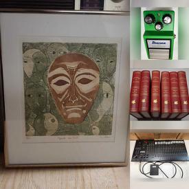 MaxSold Auction: This online auction features vintage books, vintage boxes, trinket boxes, art books, vintage toys, antique ashtrays, antique kitchen items, home electronics, children’s books, framed wall art, vintage guitar pedals, and more! n