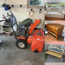 MaxSold Auction: This online auction features snowblower, garden tools, planters, Blue Mountain pottery, collector plates, McCoy planter, art glass, small kitchen appliances, desk, cameras, TV, women’s clothing & footwear,  bell collection, Keirstead print, costume jewelry, art pottery, small kitchen appliances, wicker furniture, games, dehumidifier, toys, live plants, power & hand tools, chainsaw, ladders, power snow shovels, garden art, teacup/saucer sets, and more!