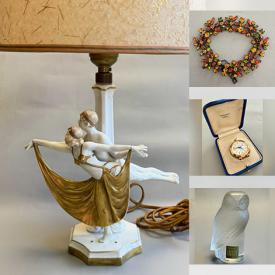 MaxSold Auction: This online auction features doll furniture, antique wood carving, vintage soapstone carving, vintage cloisonne, art glass, Hoselton art, silver, gold & costume jewelry, perfume bottles,  pocket & wrist watches, and more!