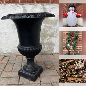 MaxSold Auction: This online auction features Christmas inflatables, garlands, lights, RC plane, action figures, sports collectibles, PEZ dispensers,  costume jewelry, home electronics, humidifier, toys, 
TVs, camping gear, power washer, planters, garden tools, area rug & runner, sun & reading glasses, mini fridge, standing desk, fitness gear, drone, and more!