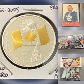 MaxSold Auction: This online auction features coins, stamps, sports trading cards, tokens, CDs, Pokémon cards, Magic: The Gathering, Yu-Gi-Oh cards, medallions, die-cast vehicles & track, Legos, toys, banknotes, and more!