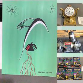 MaxSold Auction: This online auction features hardware, Pokémon cards, coins, stamps, garden tools, stoneware bottle, sports trading cards, small kitchen appliances, Norman Knotts prints, garden tools, office supplies, puzzles, DVDs, power & hand tools, packing cubes, comics, NIP Hot Wheels cars, art glass, toys, graphic t-shirts, Raspberry Pi models, and more!