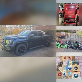 MaxSold Auction: This online auction features GNC Sierra, garden tools, lawnmowers, snow blowers, pressure washers, tillers, power & hand tools, ride-on lawnmowers air compressor, hardware, rolling tool chests, violin, TV, Carnival glass, antique irons, vintage oil lamps, souvenir spoons, decorative plates, sports collectibles, silver & costume jewelry, coins, transferware, small kitchen appliances, cookie jars, secretary desk, vinyl records, stereo components, humidifier, antique dresser, craft supplies, quilts, men’s clothing & footwear, duck decoys, golf clubs, office supplies, cameras, Coca-Cola collectibles, pet products, Depression glass, hunting & fishing gear, chest freezers, chainsaws, generator, home safe, and much, much, more!!!