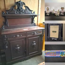 MaxSold Auction: This online auction features Victorian sideboard, secretary desk, planter, garden tools, skis, Asian folding panels, air purifier, sports collectibles, Star Wars collectibles, small kitchen appliances, cameras, mantel clocks, vintage decanters, Depression glass, decorative plates, Coca-Cola collectibles, vintage bottles, stamps, vintage typewriter, collectible doll, antique books, vinyl records, s&p shakers, Hummels, garden art, vintage steins, sports trading cards, bongos, vintage dollhouse, crocks, vintage tins, art glass, First Day covers, and more!