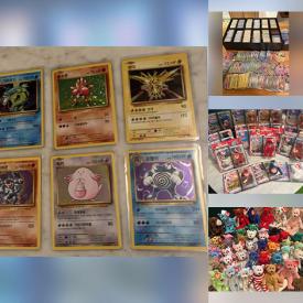 MaxSold Auction: This online auction features children’s rugs, pet products, table lamps, character cake pans, fabric, vintage Ty collectibles, Pokémon collectibles, Funko Pops, and more!