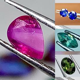 MaxSold Auction: This online auction features gemstone jewelry and loose gemstones, including diamonds, tourmalines, sapphires, emeralds, tanzanites, citrines, alexandrites, rubies, and more!