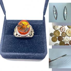MaxSold Auction: This online auction features silver jewelry, coins, costume jewelry, loose gemstones, and more!n