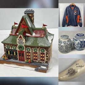 MaxSold Auction: This online auction features porcelain vases, serving ware, china, mugs, baking molds, sculptures, candlesticks, Department 56, ornaments, milk glass, and much, much, more!!!