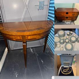 MaxSold Auction: This online auction features Julia Knight dishes, games, home electronics, art pottery, pearls, costume jewelry, vintage watches, Lladro figurine, stereo equipment, vinyl records, games, Mark Roberts figurines, women’s clothing, and more!