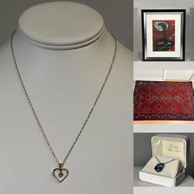 MaxSold Auction: This auction features Watches, Sterling Knives, Jewelry, Wall Sconces, Framed Paintings, Orrefors Glass, Bone China, Royal Doulton Figurines, Whirligig, Tea Cups, Bunnykins, Glassware, Stone Fruit  and much much more!