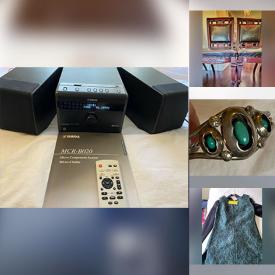 MaxSold Auction: This online auction features stereo components, art books, silver & costume jewelry, women’s clothing & footwear, outerwear, TV, fabric, and more!