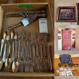 MaxSold Auction: This auction features Dinghy Boat,   Oil Paintings, Wedgwood, Antique Buffet, Mantle Clock, Pottery, Tea Cups, Moorcroft Vases, Area Rugs, Dining Set, Live Plants, drop Leaf Tables, Magazines, Cookware, Vacuum, DSLR Camera, Craft Supplies, Mirrors, Books, Exercise Gear, Glass Ornaments, MCM Bedroom Furniture, Hand Tools, Urns, Patio Set, Ladders, Flatware, Pocket Watch  and much much more