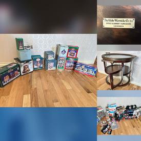 MaxSold Auction: This online auction features area rugs, TVs, puzzles, porcelain dolls, floor lamps, leather armchairs, exercise equipment, desk, bar cart, barrister bookcase, microscope, sewing machine, sports memorabilia, board games, DVDs, small kitchen appliances, crocks, power & hand tools, tool chest, yarn, craft supplies, patio furniture, garden tools, vinyl records, vintage bottles, wine making supplies, garden art, vintage kitchen tools, decanters, lawnmowers, teacup/saucer sets, art glass, outerwear, and more!