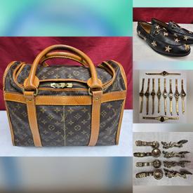 MaxSold Auction: This auction features Louis Vuitton Sac Chaussures,, Art Glass, Crystal, Watches, Candle Holders, Musical Instruments, Ceramic Figurines, Thimbles, Jewelry, Clocks, Stopwatches, Sunglasses, Chopstick Rests, Belts, Shoes, Cobalt Dishware, Bobbins,  Perfumes  and much much more!