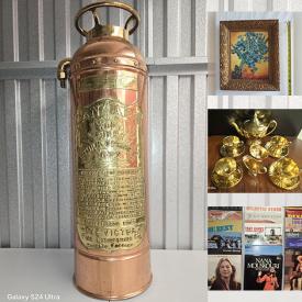 MaxSold Auction: This online auction features vintage telescope, vintage ruby red vase, antique ship lantern, vintage oil paintings, vinyl records, teacup/saucer sets, Carltonware, vintage Satsuma, and more!