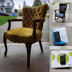 MaxSold Auction: This online auction features baby items, desk, book bookshelf, vintage bench, fitness gear, NIB flip phones, and more!