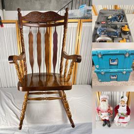 MaxSold Auction: This online auction features power tools, small kitchen appliances, TV, mini refrig, gaming gear, cabinet hardware, storage containers, bedding, and more!
