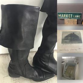 MaxSold Auction: This online auction features Le Creuset, antique books, women’s footwear, transferware, vintage tools, antique day bed, garden art, toys, planters, vintage window frame, costume jewelry, Bunnykins, and more!